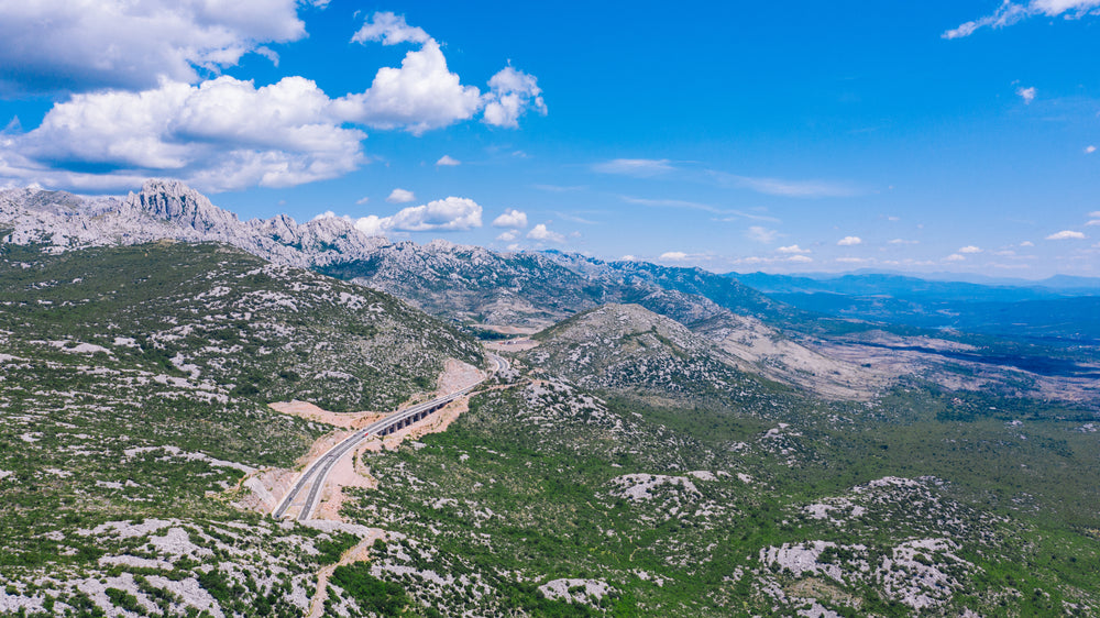 winding road through wild landscape