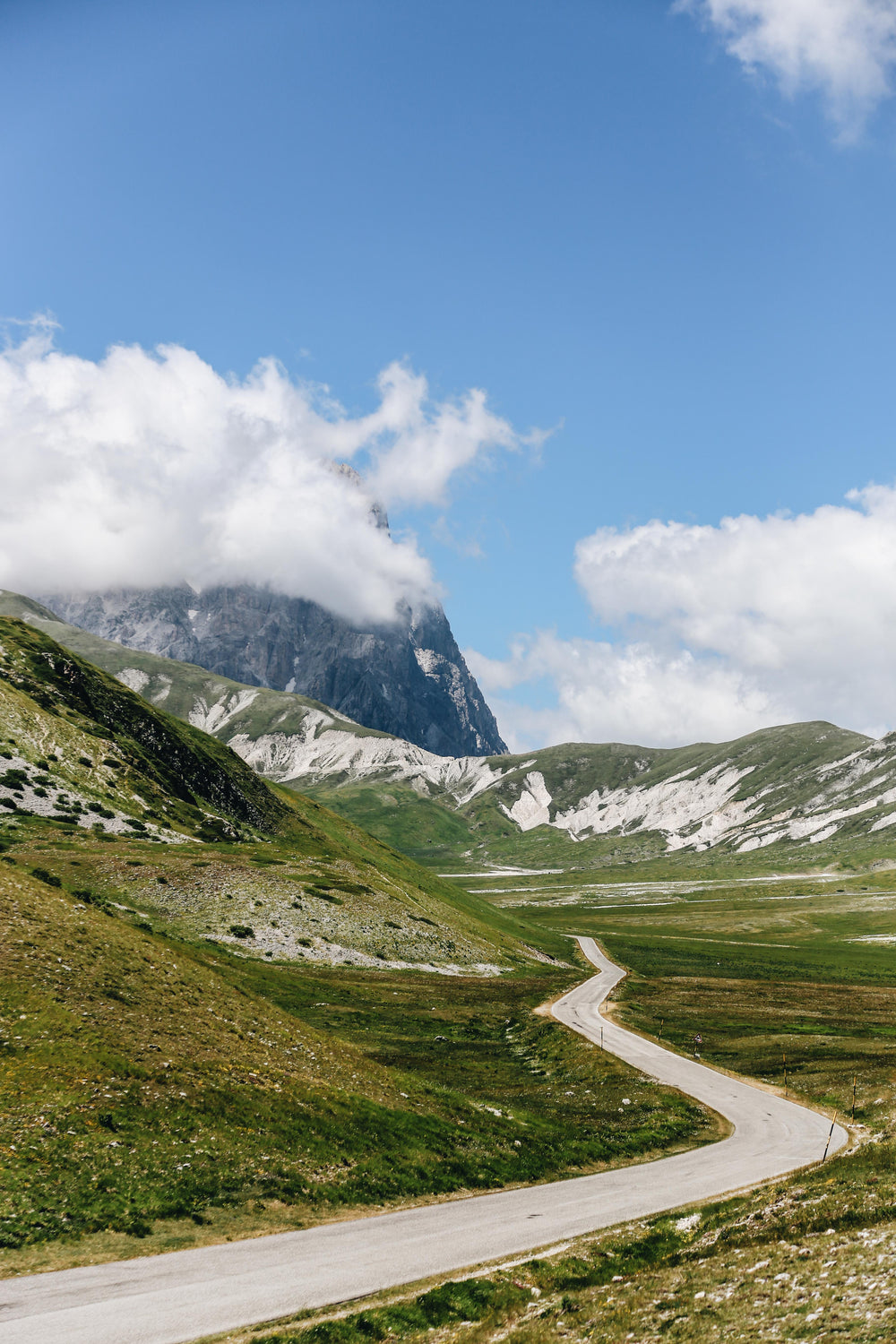 winding roads through the mountains