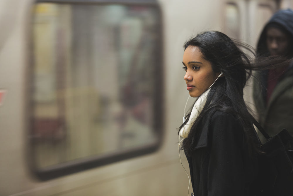 windy waiting subway