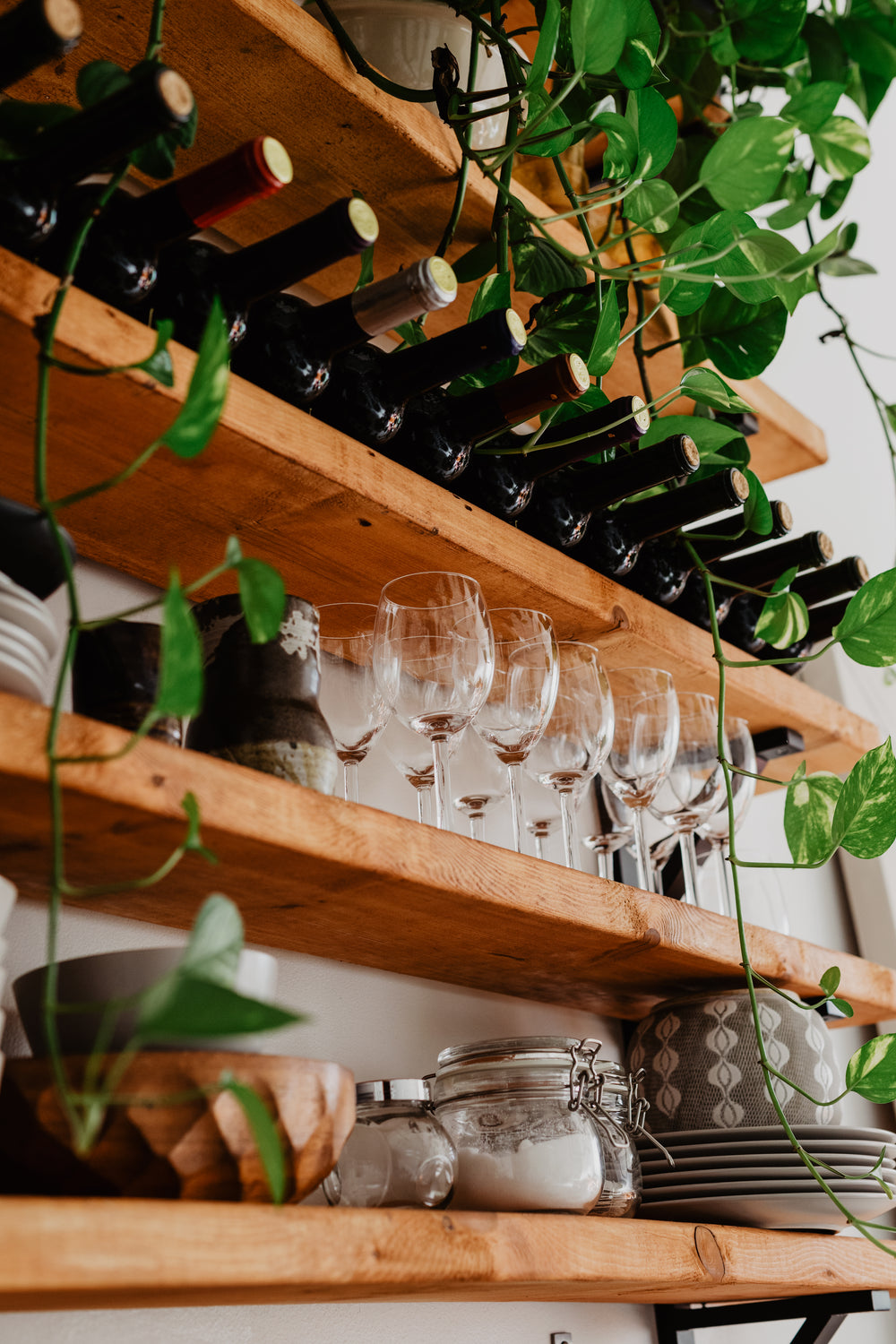 wine shelves