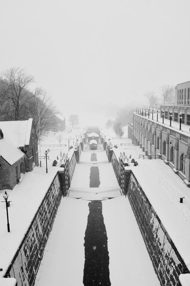 winter canal locks