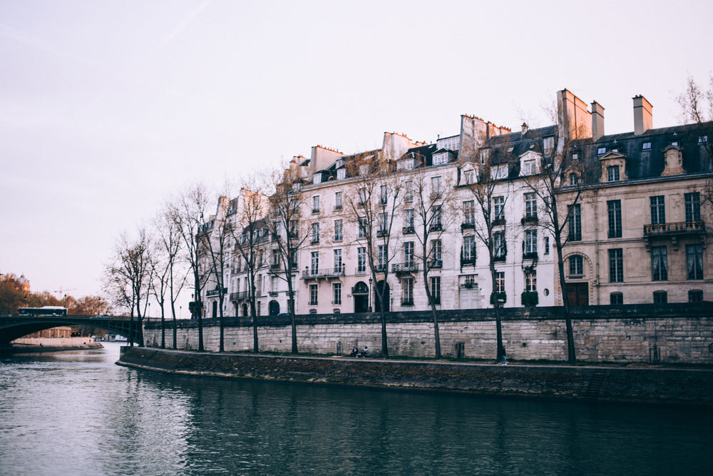 winter river in city