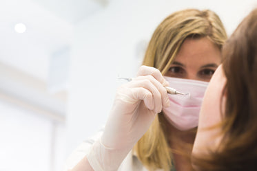 woman does dental work