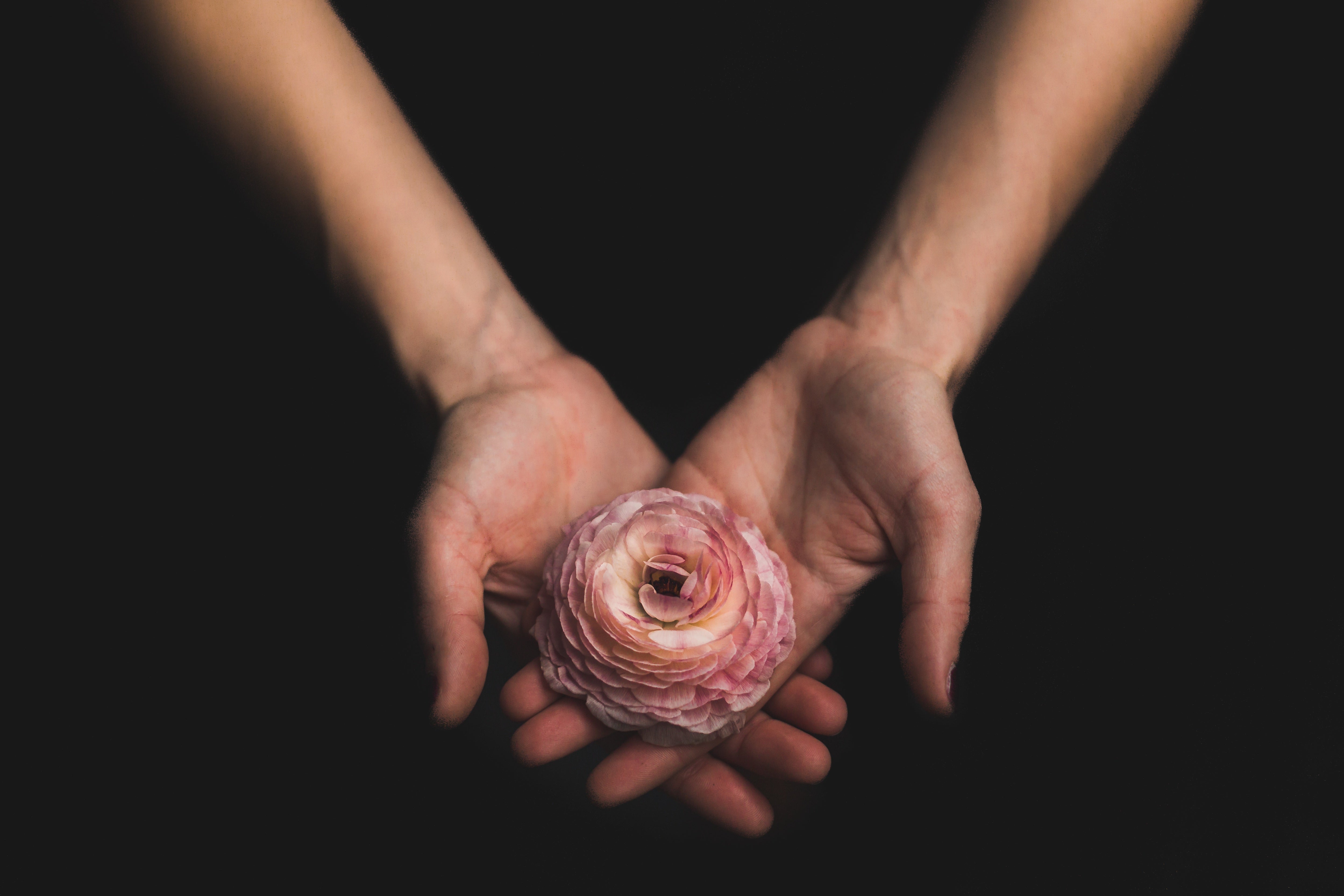 Woman Holding Flower