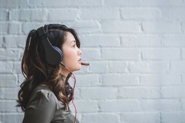 woman listening to music