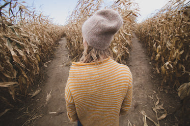 woman making choice of path