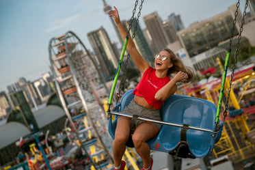 woman on ride