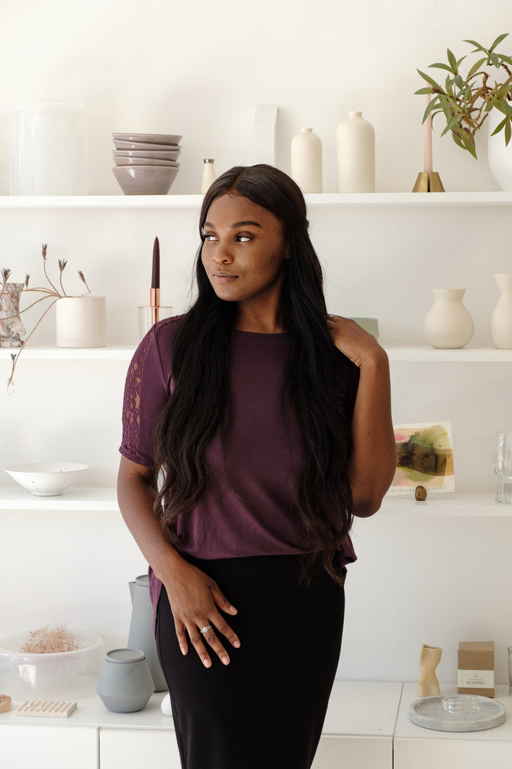 Woman Poses In Retail Store