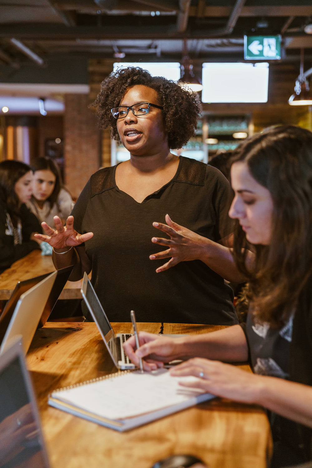 woman teaching group