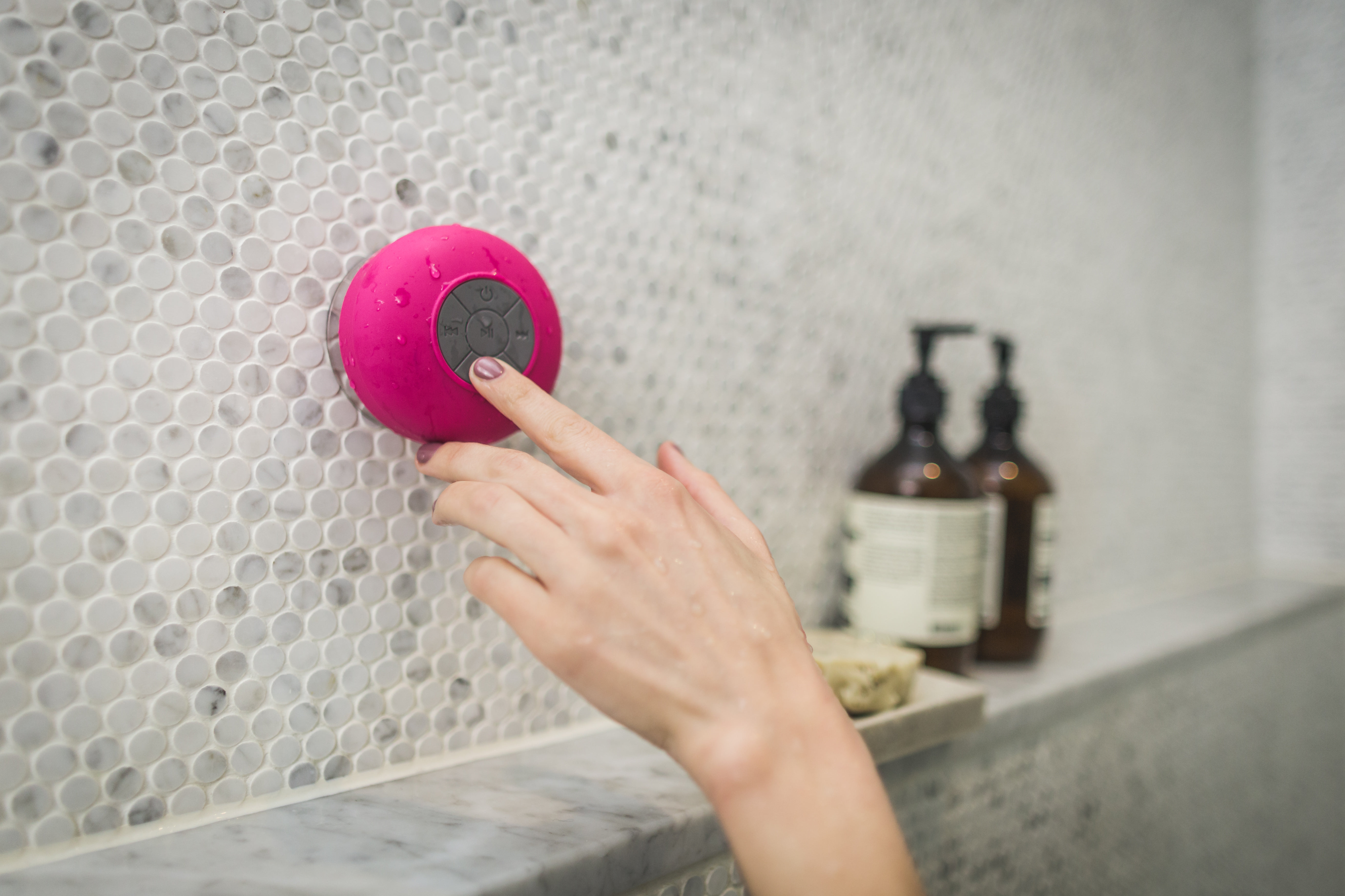 Google assistant sales shower speaker