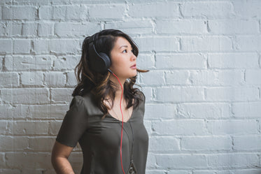 Woman Wearing Headphones