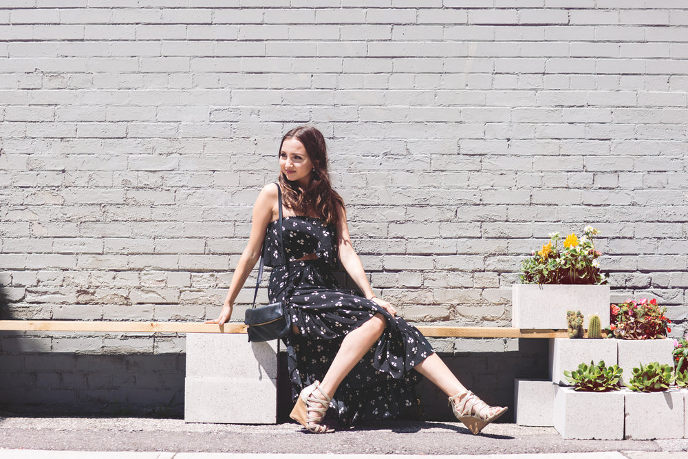 woman wearing summer dress