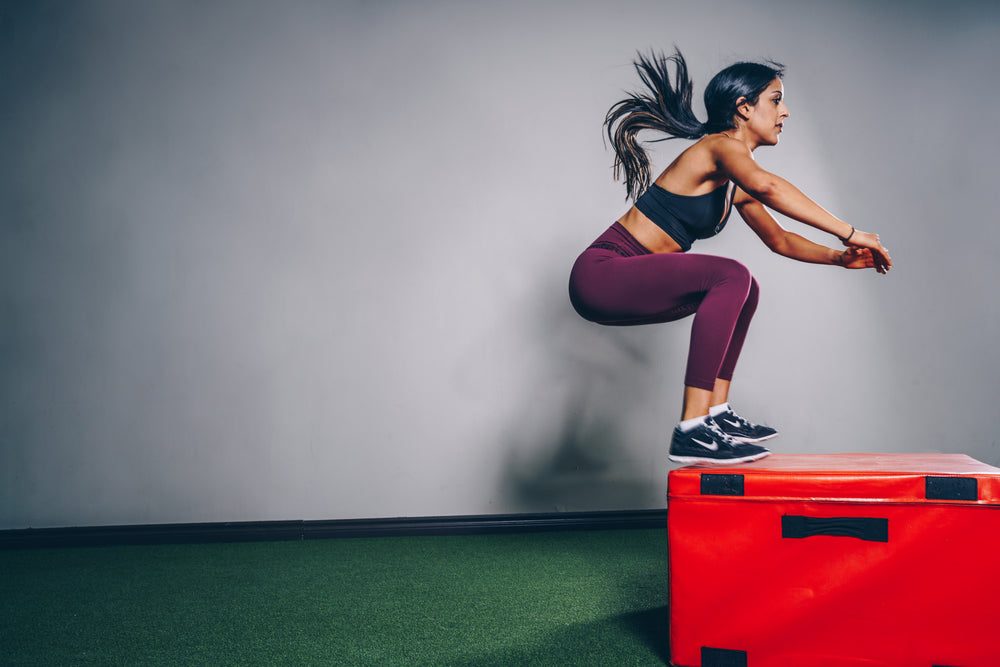 woman workout jumping