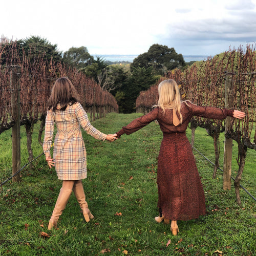 Women In Vintage-Style Clothes Explore