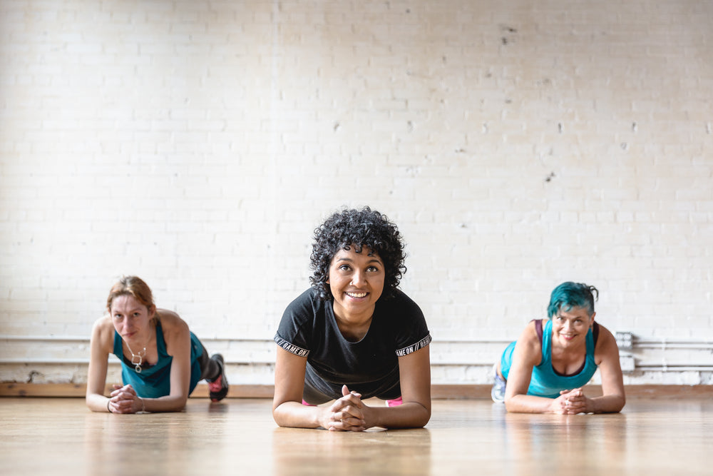 women plank pose