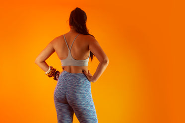 women poses in yoga attire