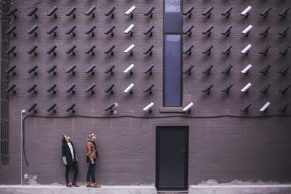 women with surveillance cameras