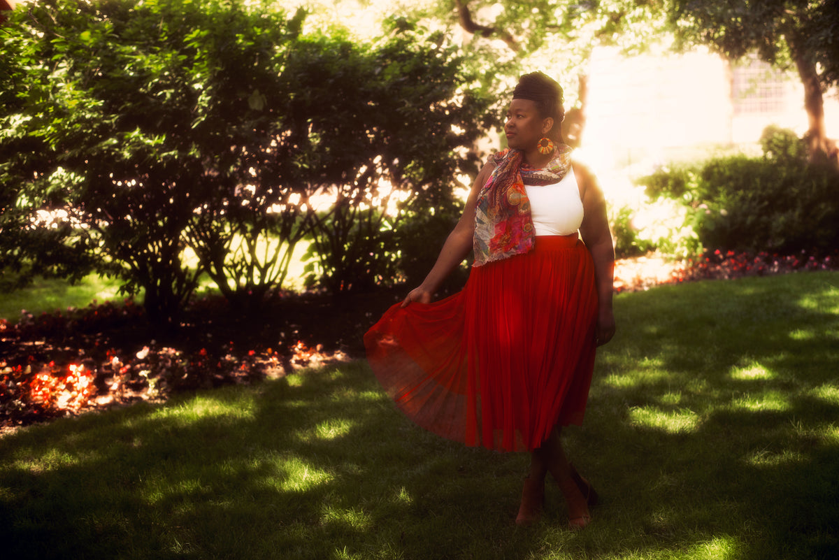 夏季女装时尚红色和印花