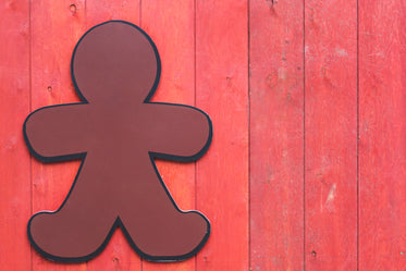 wood gingerbread man sign