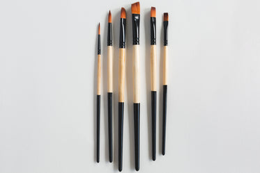 wood handle paint brush set