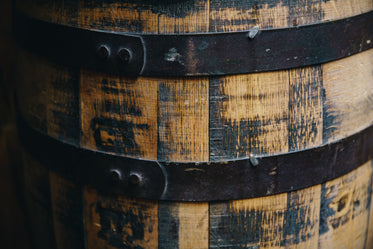 wooden barrel close up