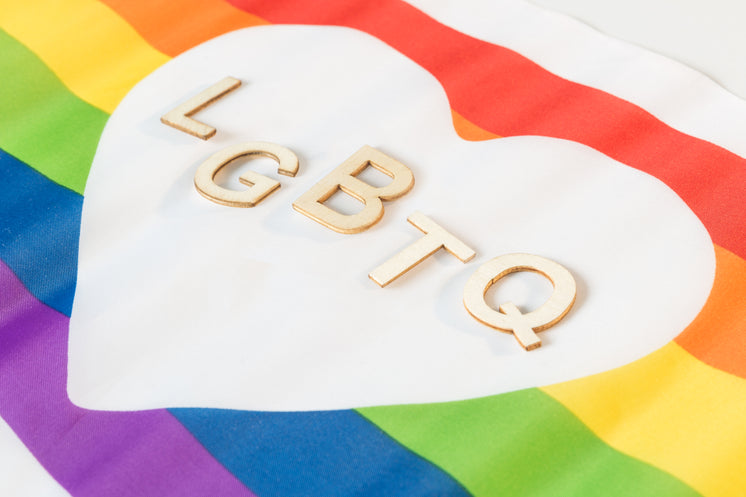 Wooden LGBTQ Letters In Heart Pride Flag