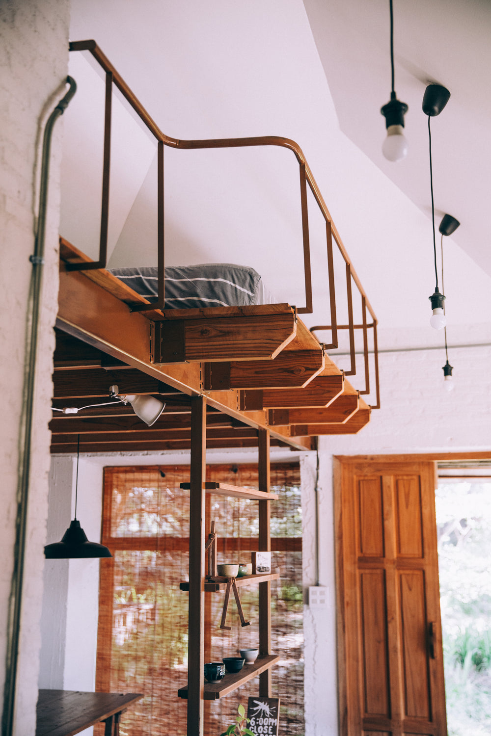 wooden loft space