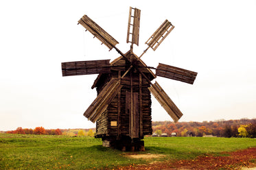 wooden windmill model