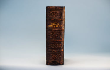 worn brown leather bible