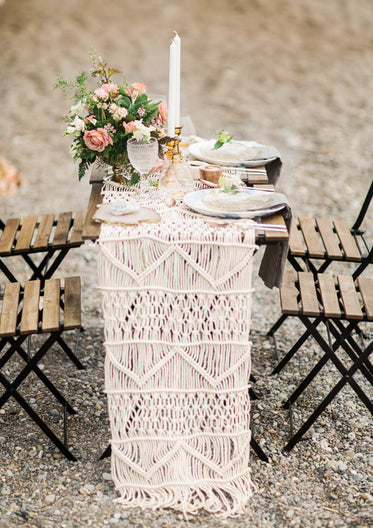 woven linens on table