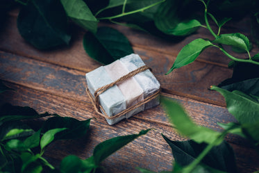 wrapped bars of soap with twine