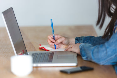 Free Stock Photo of Write Notes From Laptop — HD Images