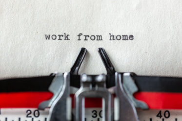 wwork from home a typewritten message in macro