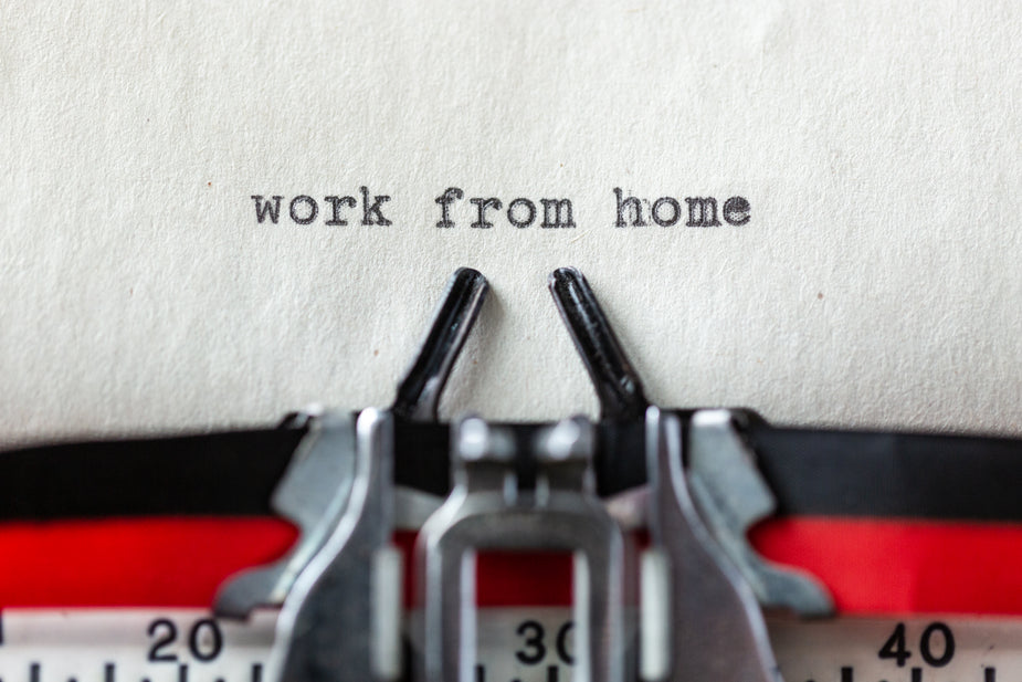 Browse Free HD Images of Wwork From Home A Typewritten Message in Macro