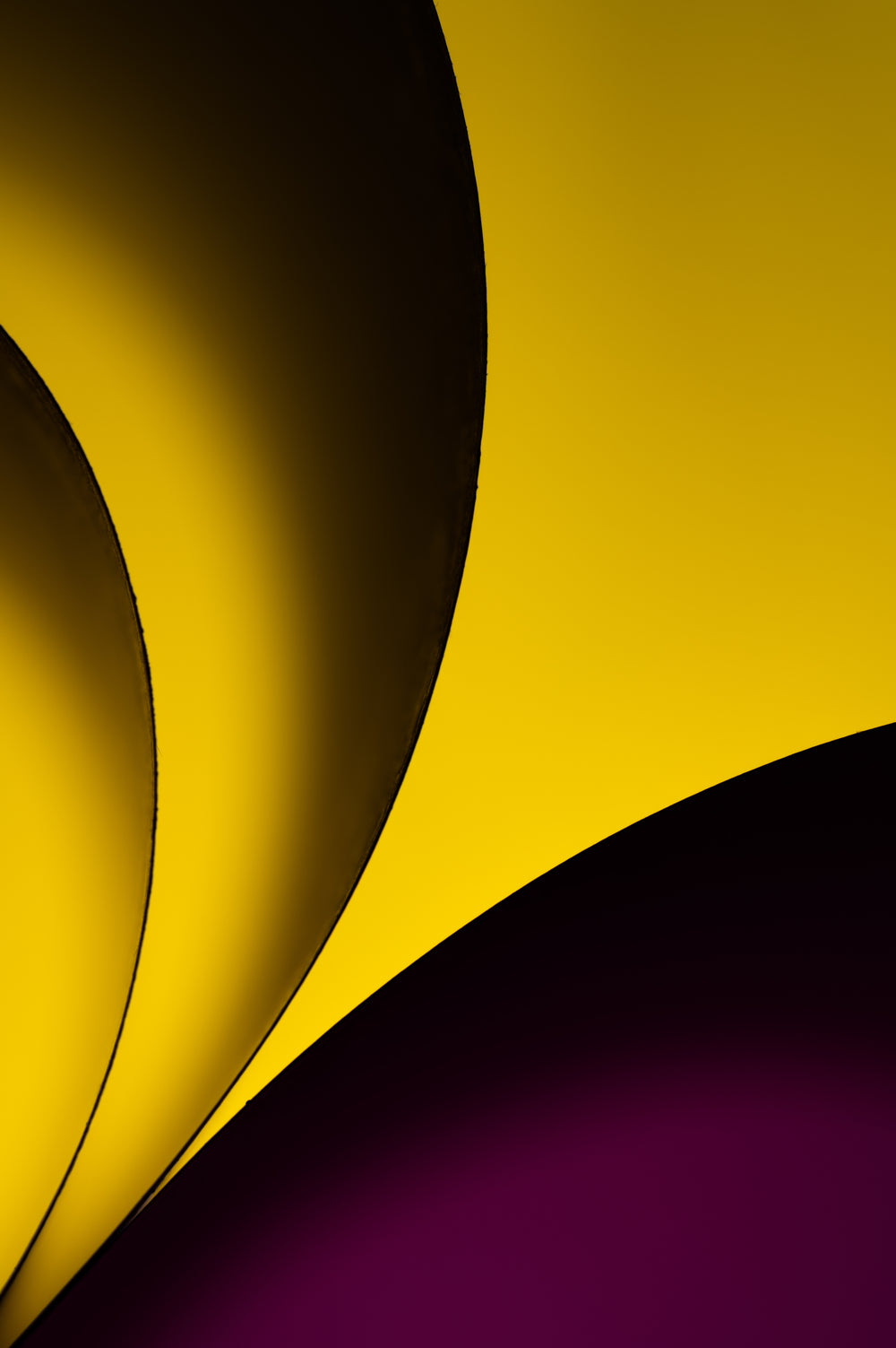 yellow and purple in folded abstract pattern