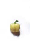 yellow bell pepper on white