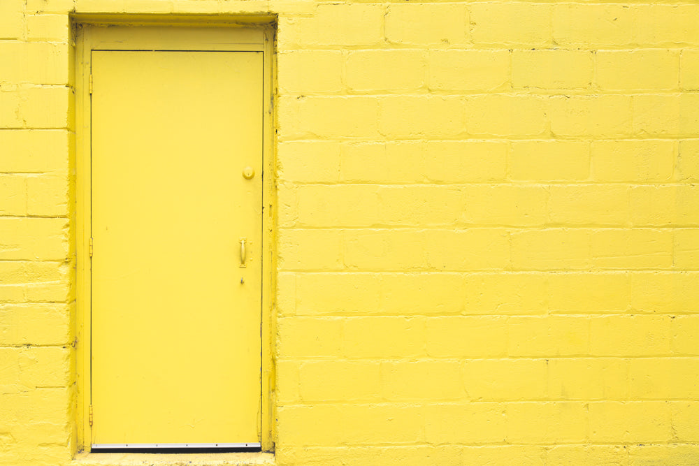 yellow door wall