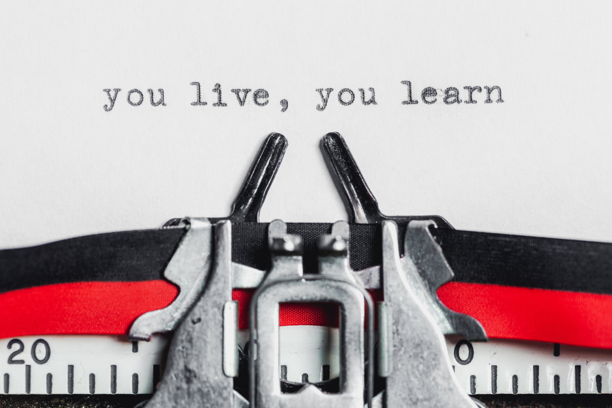 you live you learn on a typewriter machine