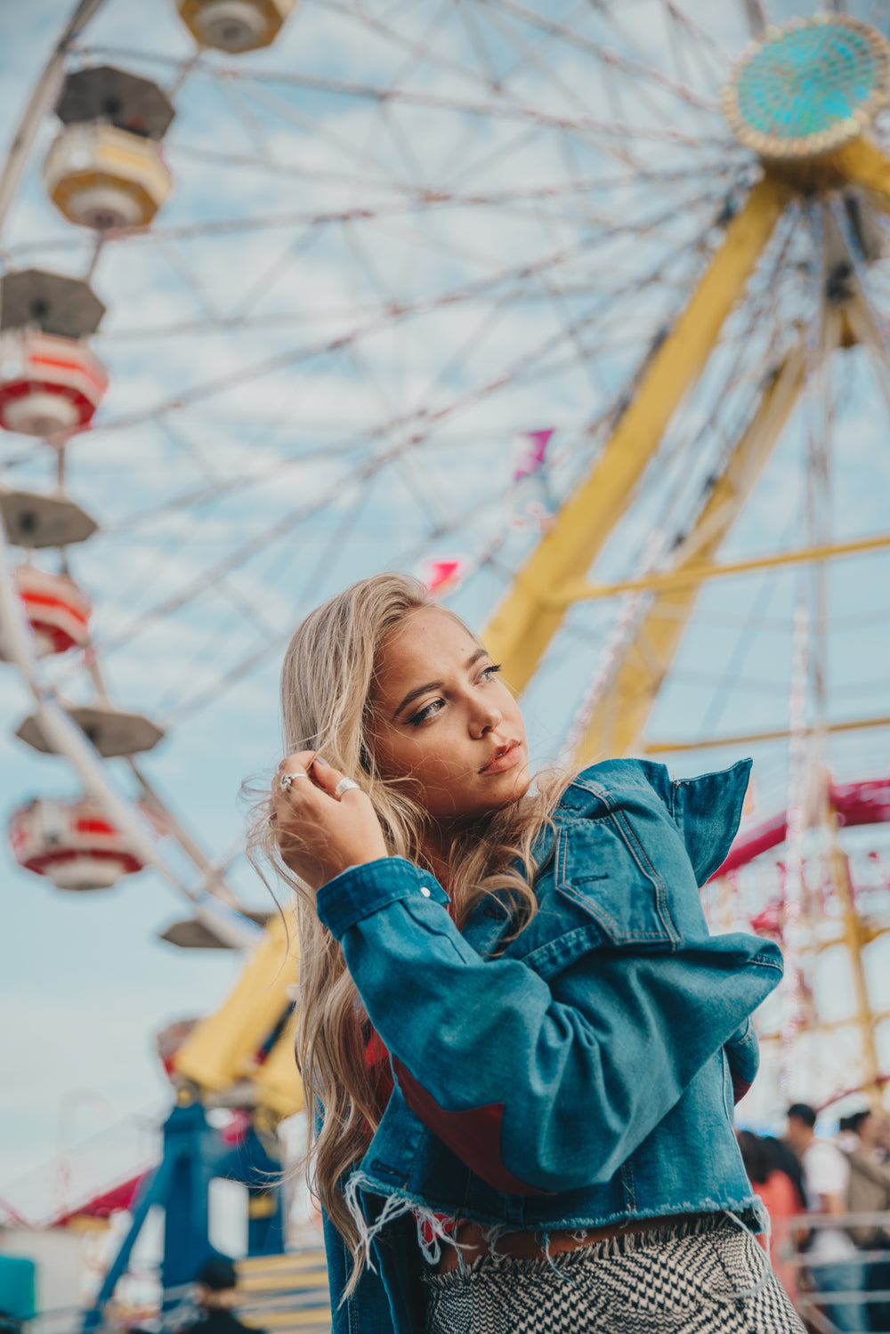 young fashionable woman at fair