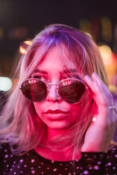 young fashionable woman in sunglasses