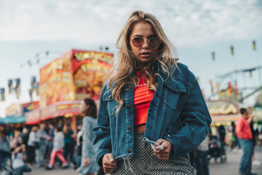 young female models denim