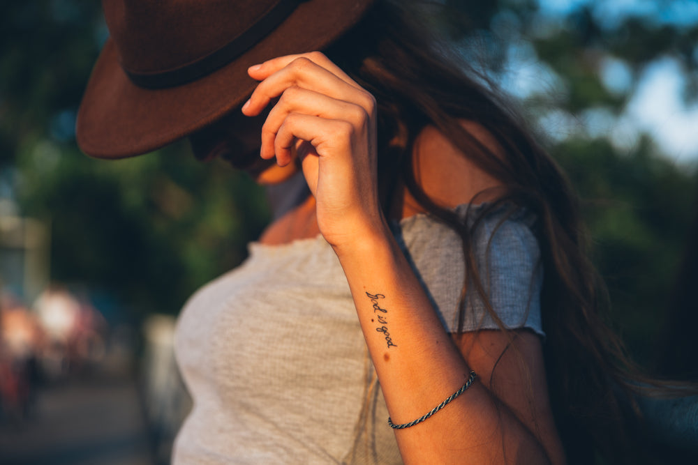 young woman in hat