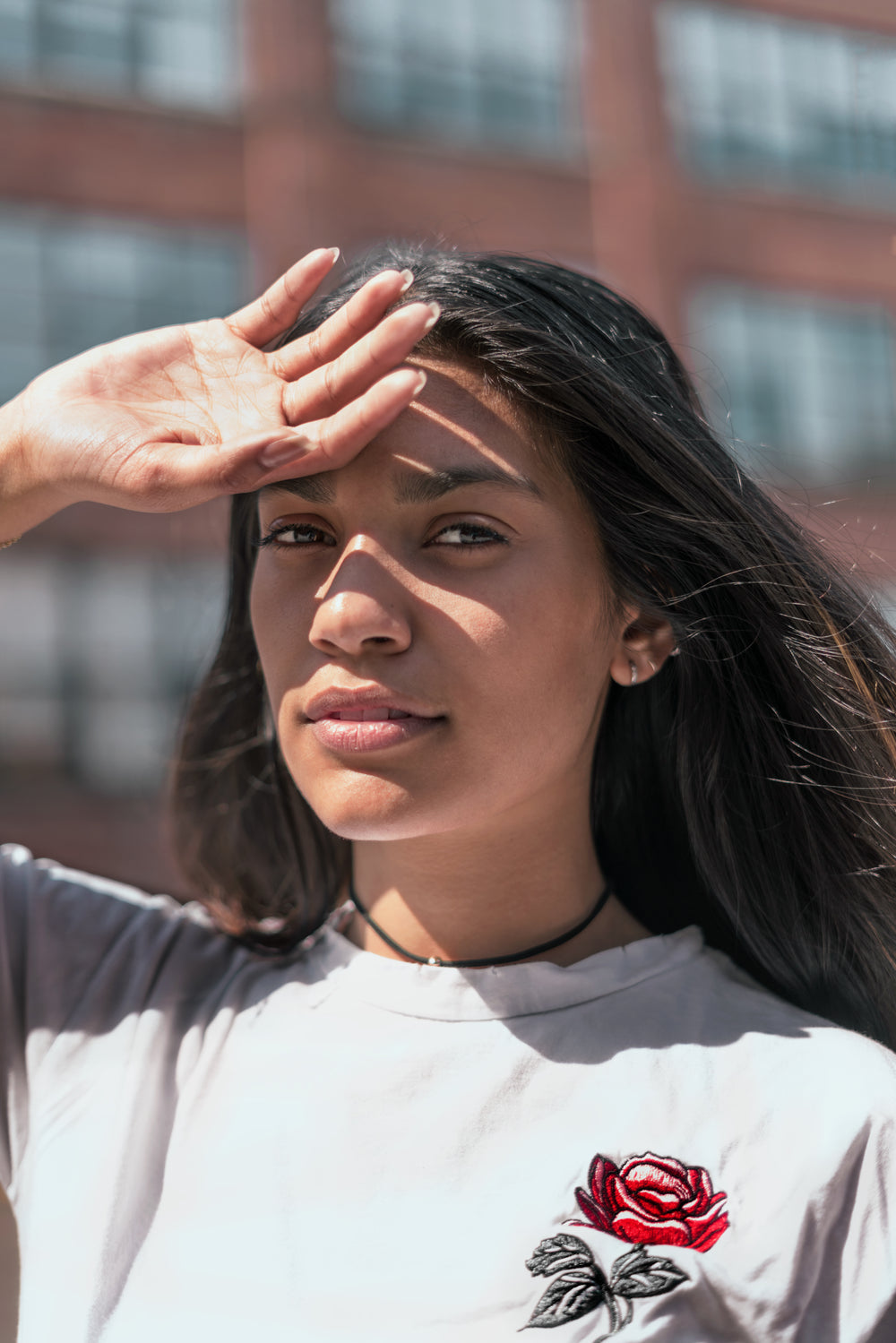 young woman in sunlight