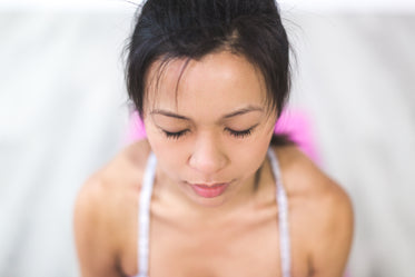 young woman meditating