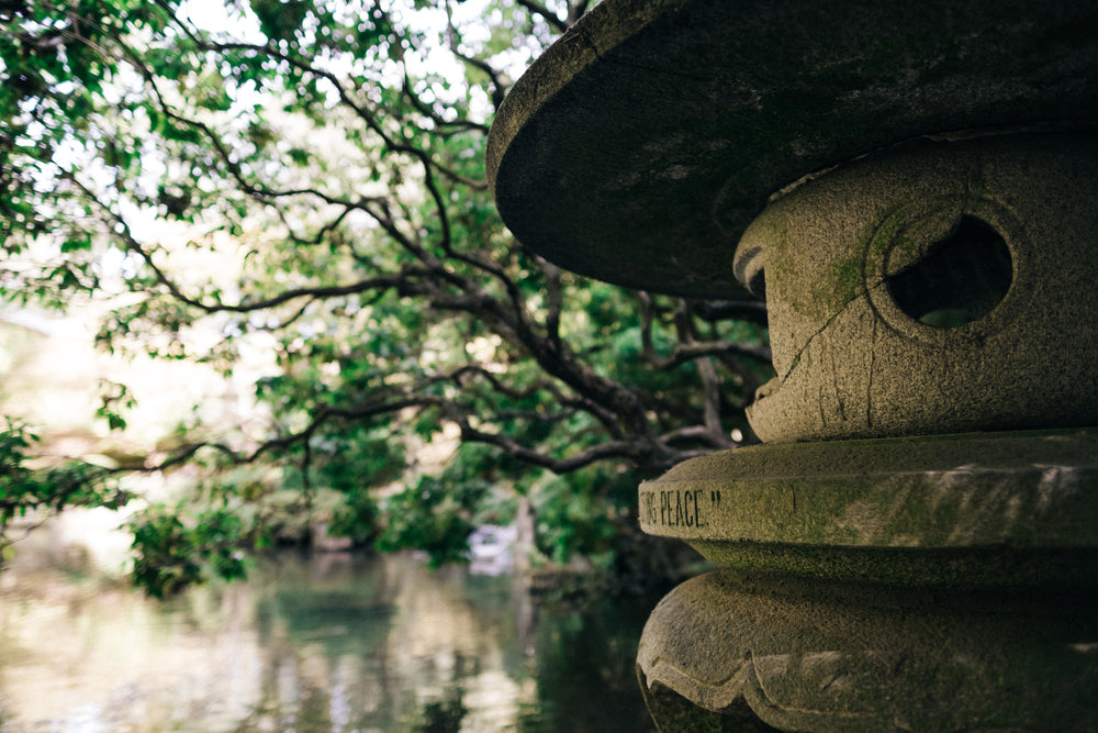 zen garden peace stone